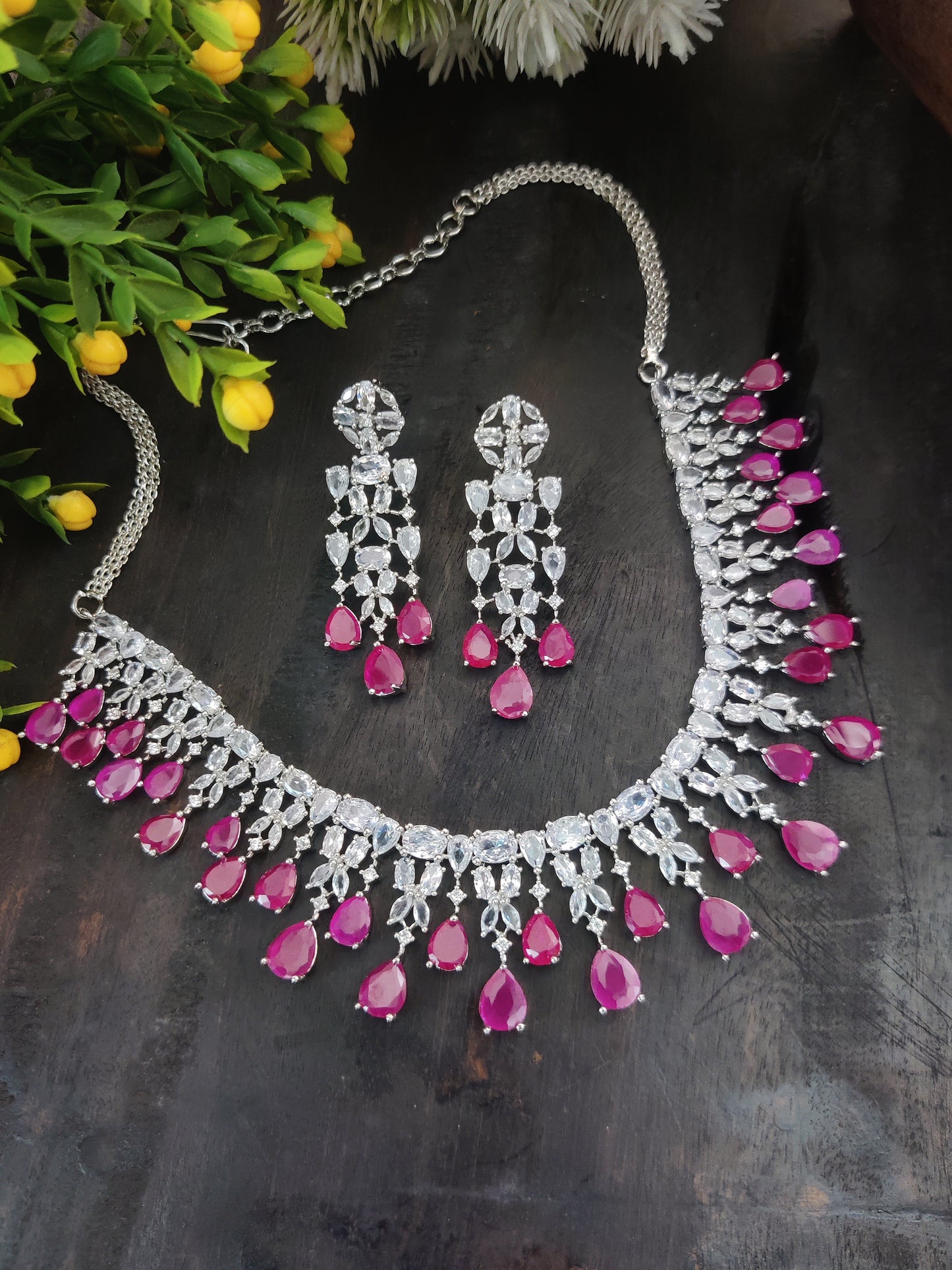 American Diamond Necklace Set