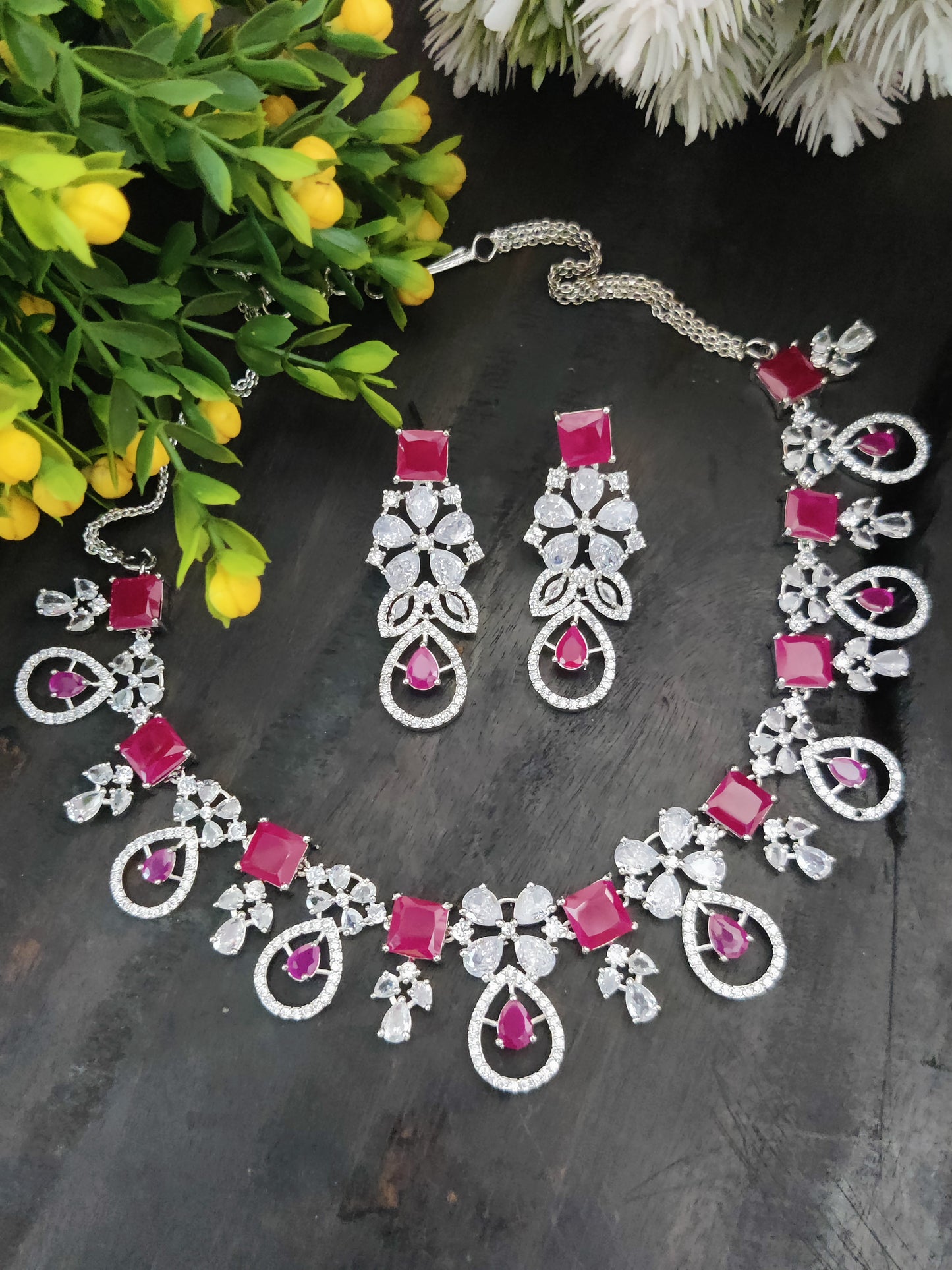 American Diamond Necklace Set