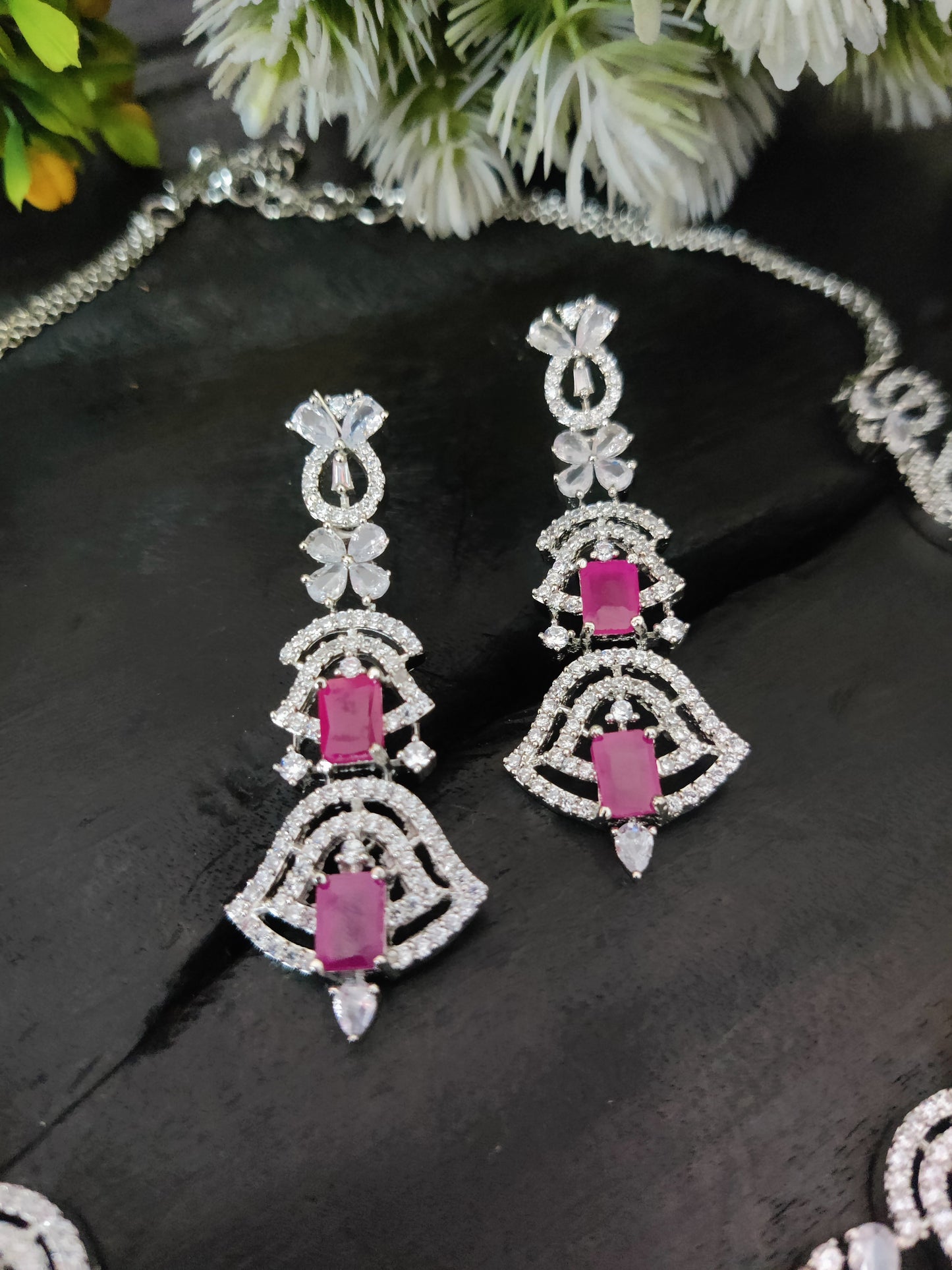 American Diamond Necklace Set