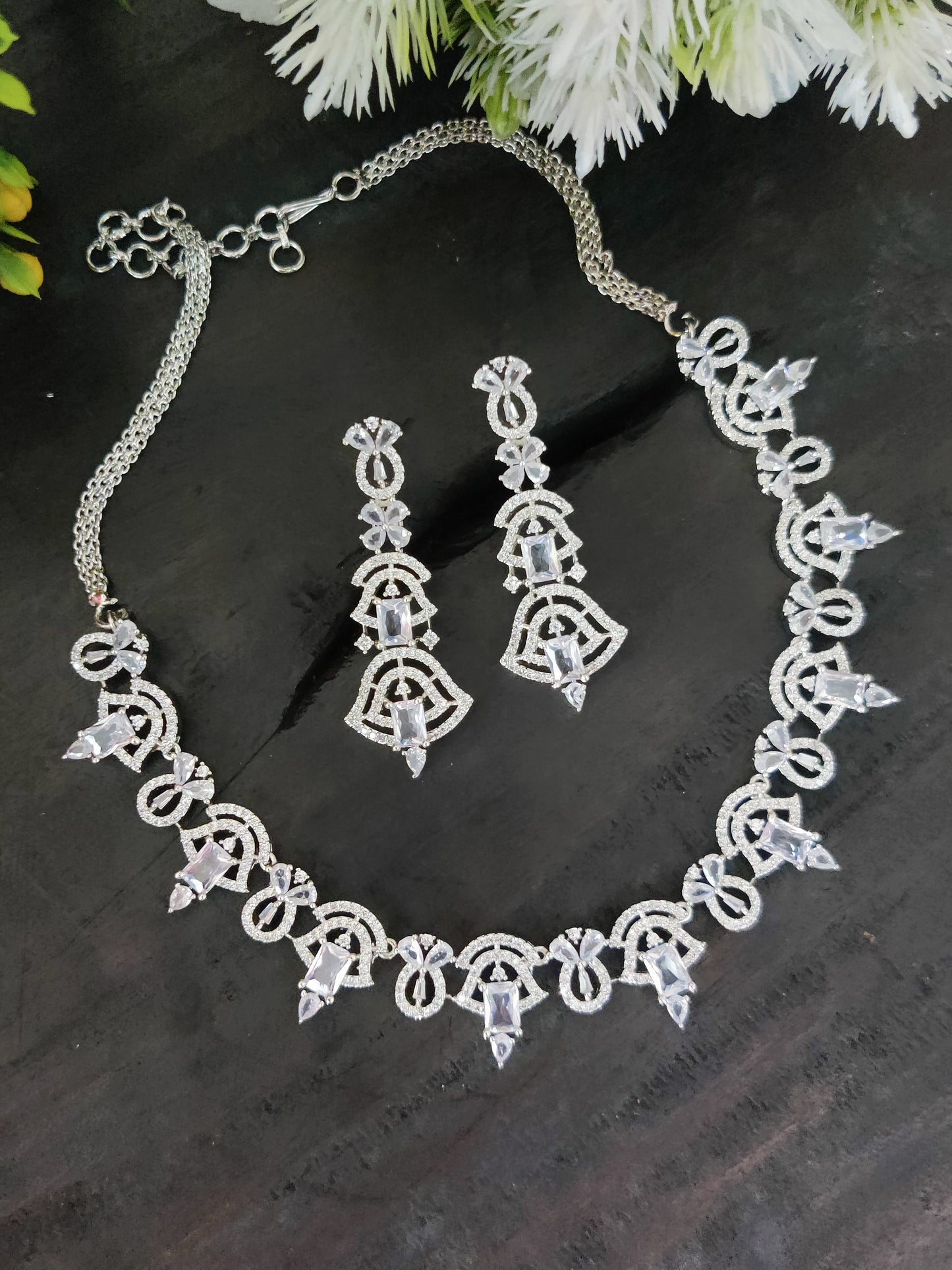 American Diamond Necklace Set