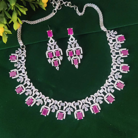 American Diamond Necklace Set