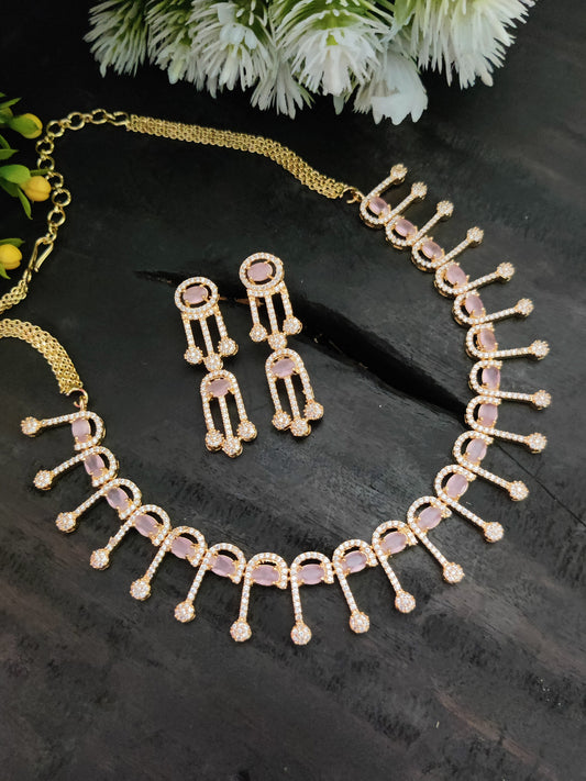 American Diamond Necklace Set