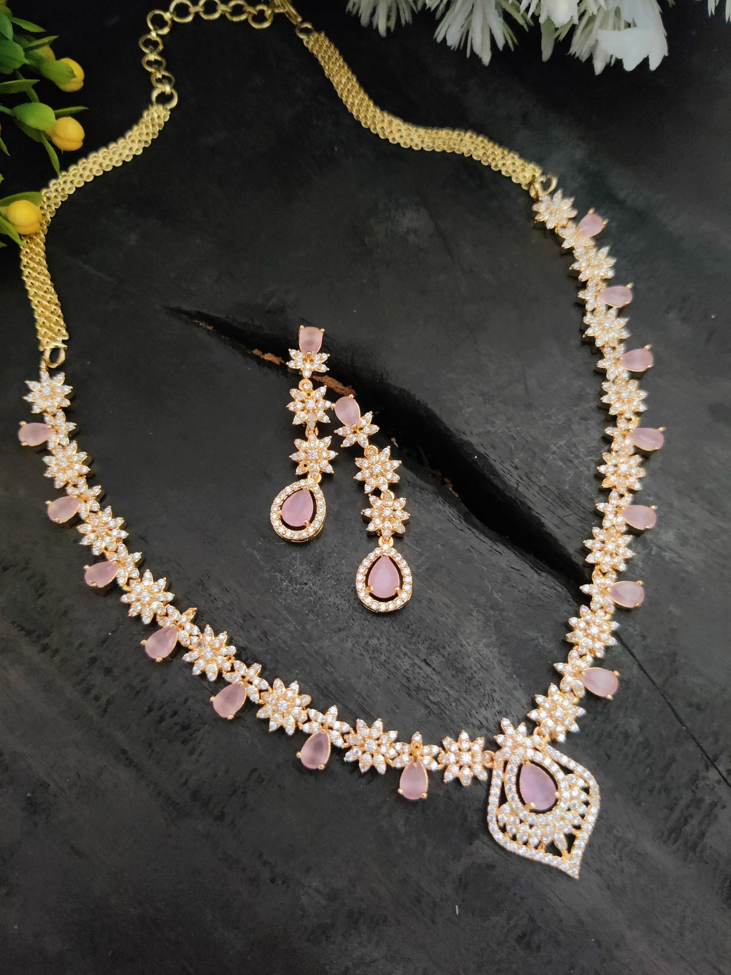 American Diamond Necklace Set