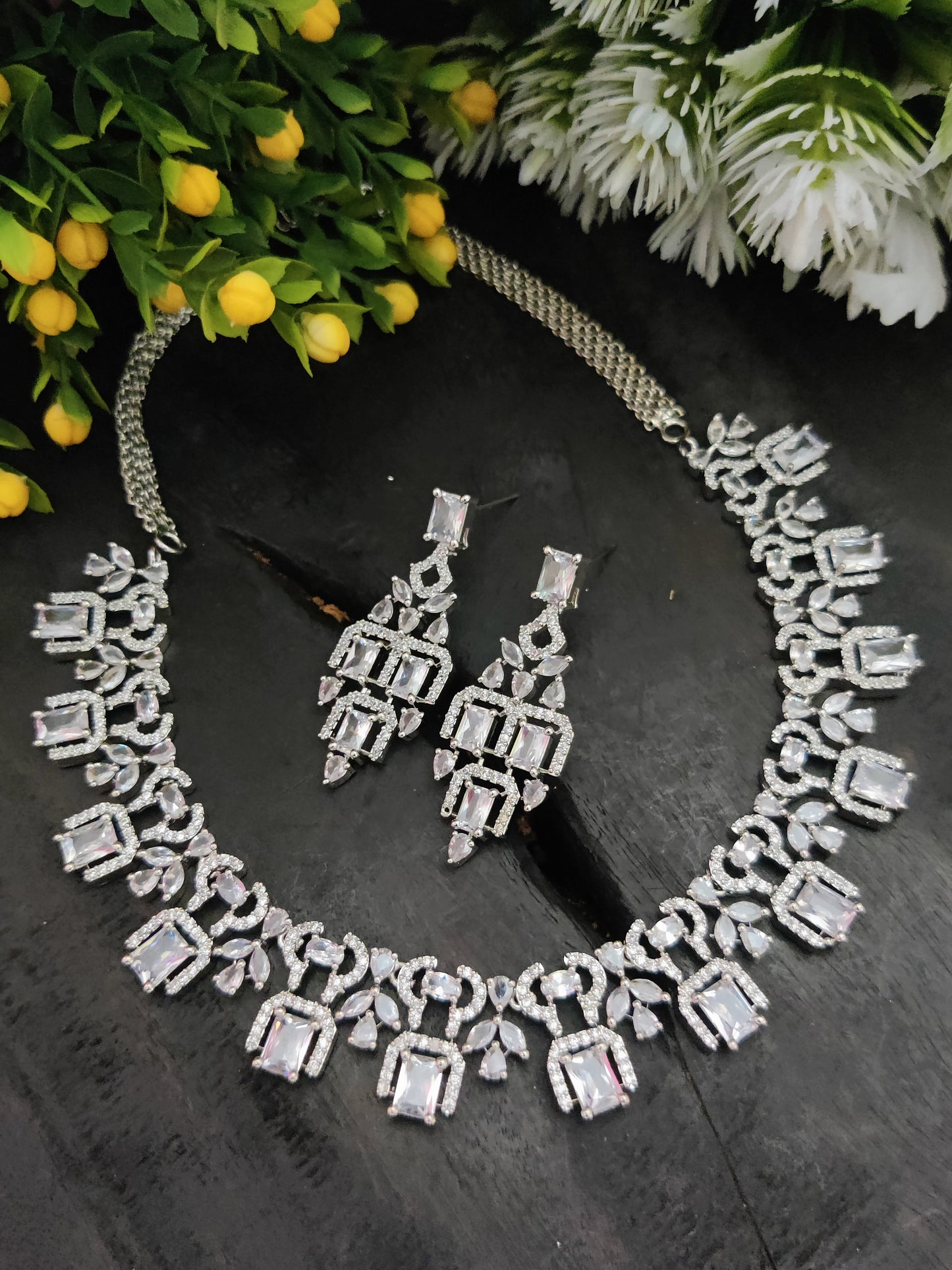 American Diamond Necklace Set