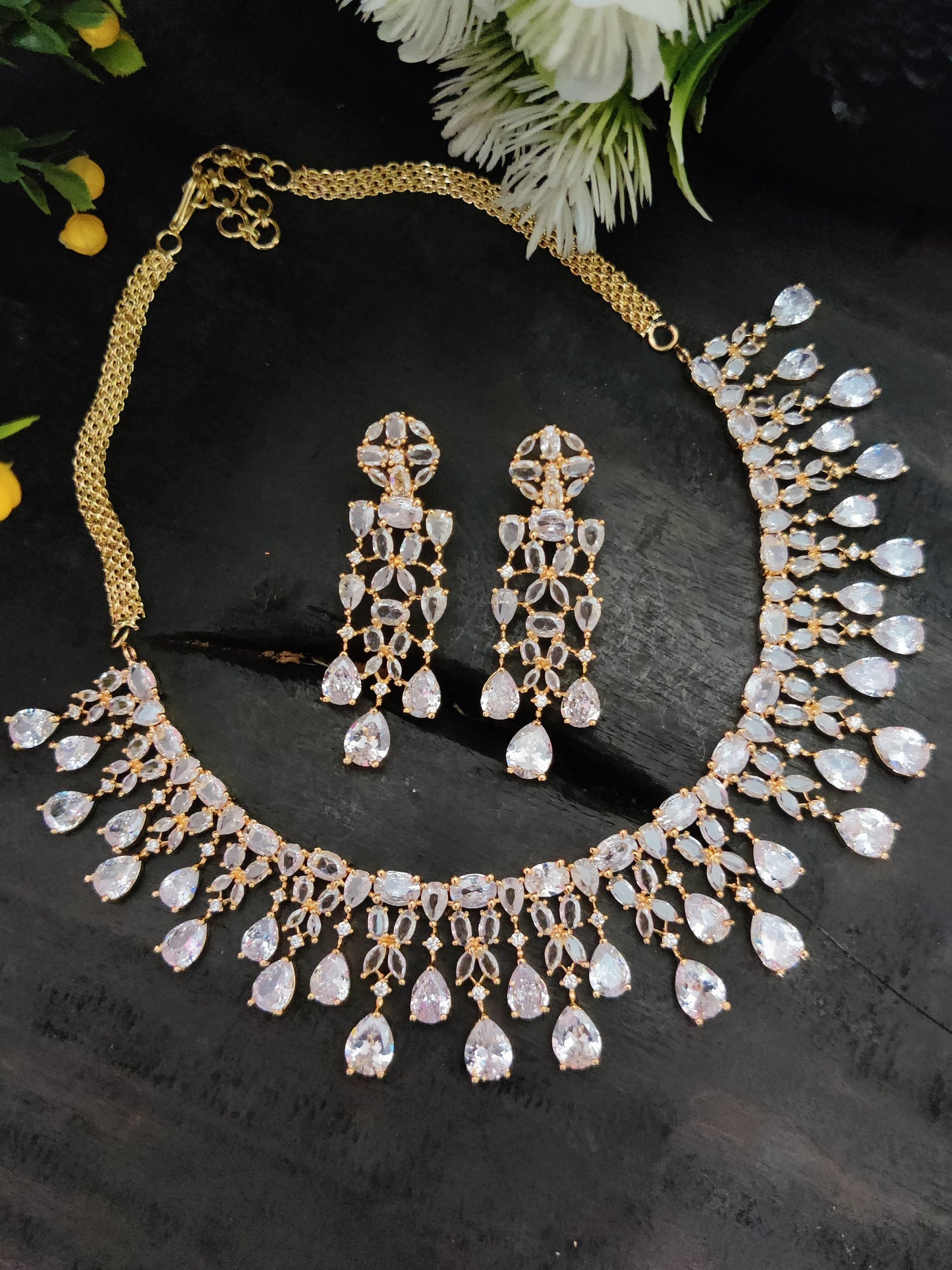 American Diamond Necklace Set