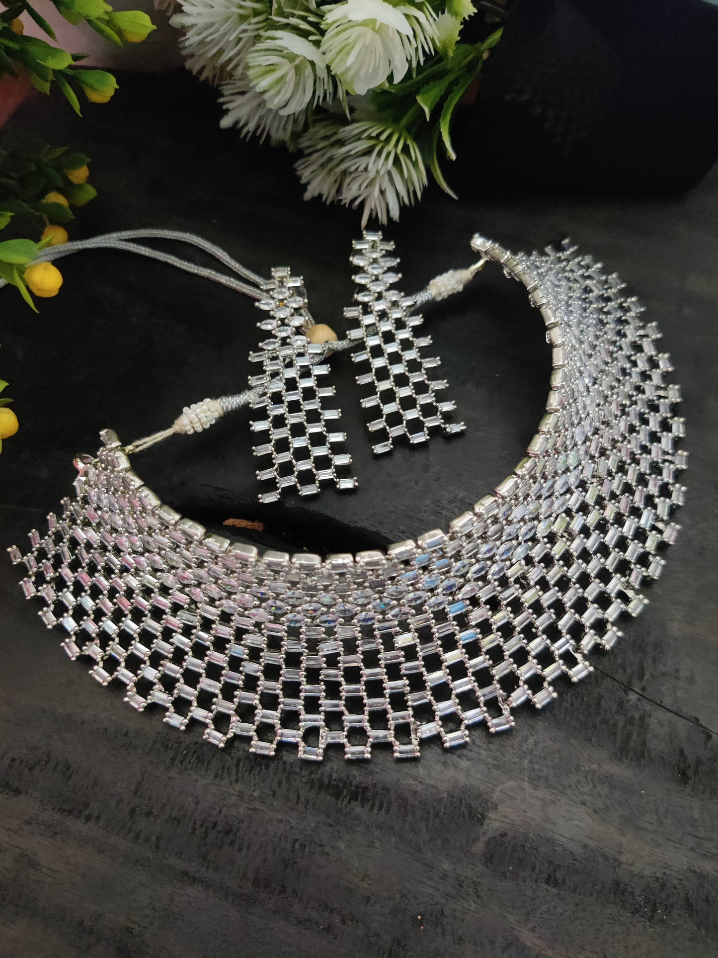 American Diamond Necklace Set