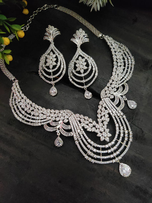 American Diamond Necklace Set