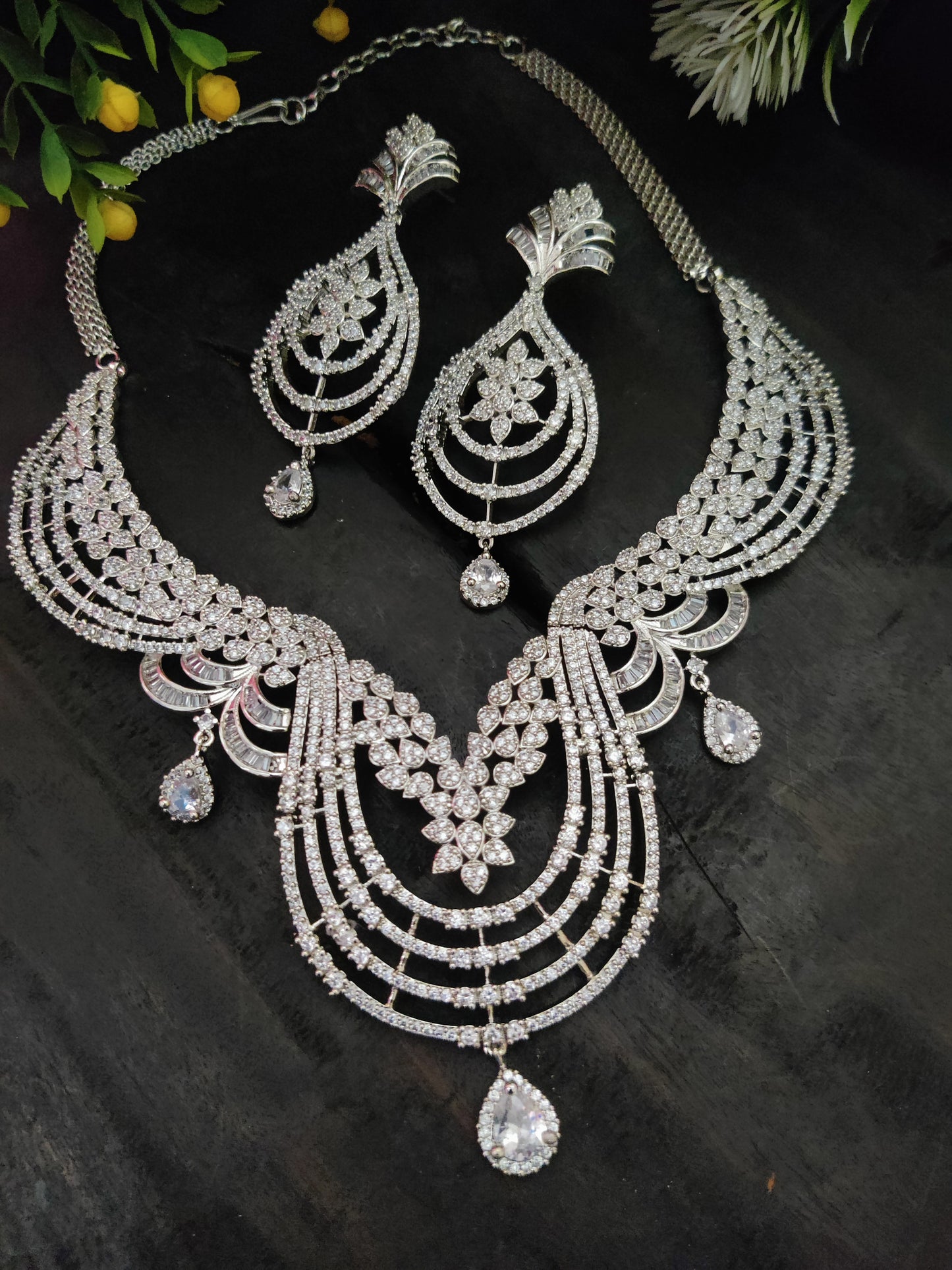 American Diamond Necklace Set