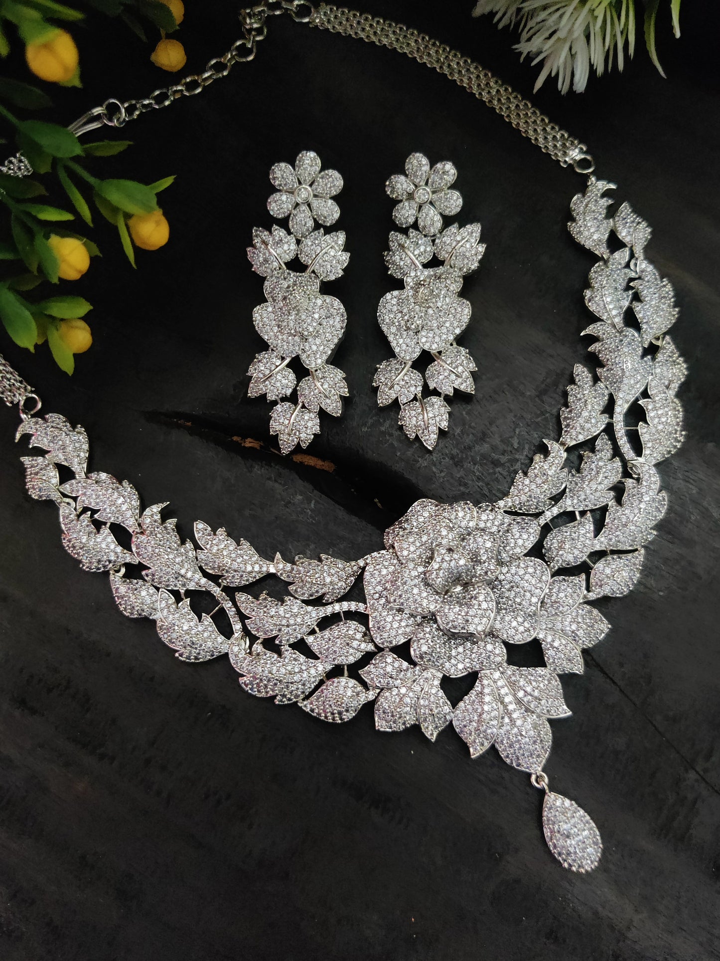 American Diamond Necklace Set