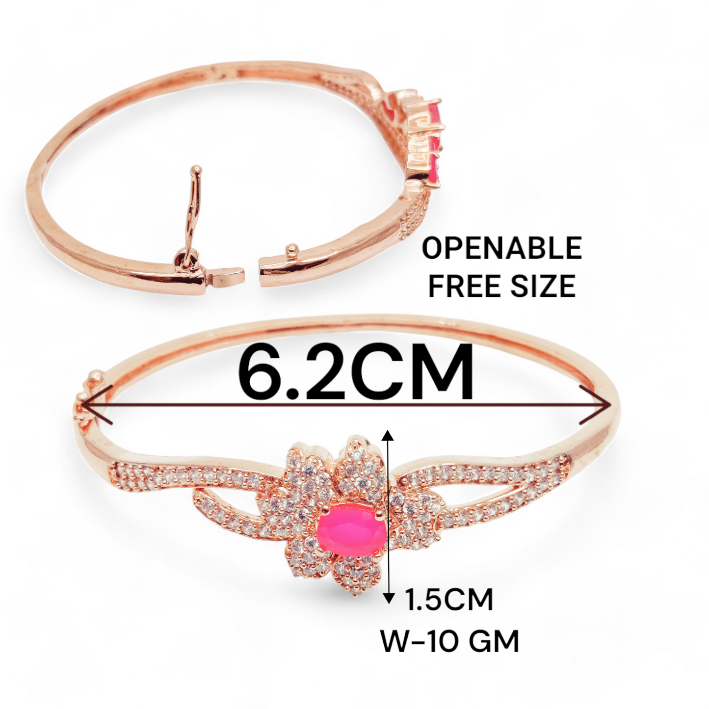 Rose Gold Plated Cubic Zircon Bracelet