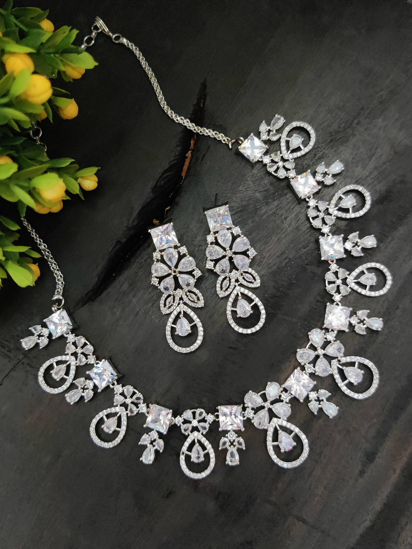 American Diamond Necklace Set