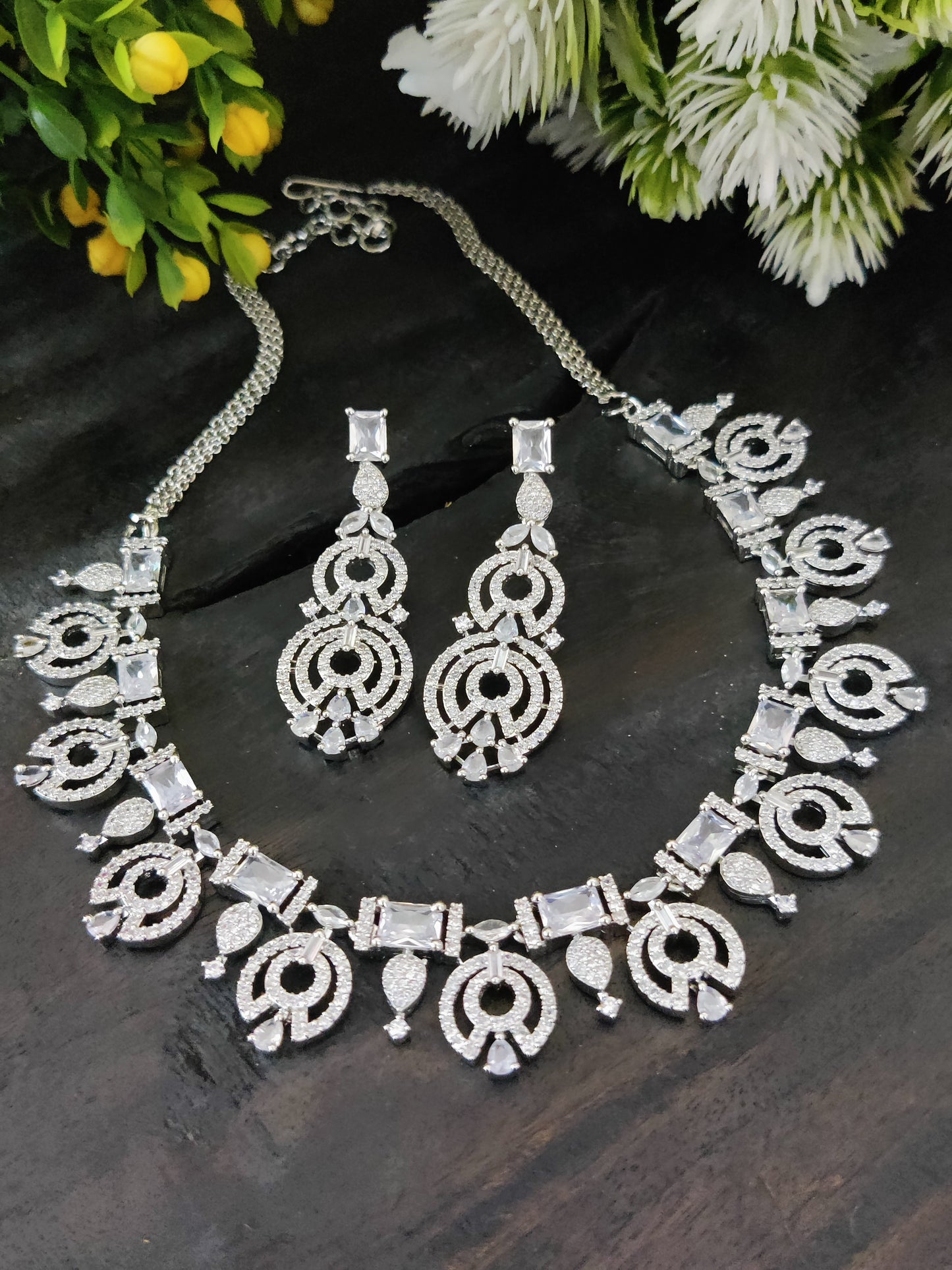 American Diamond Necklace Set