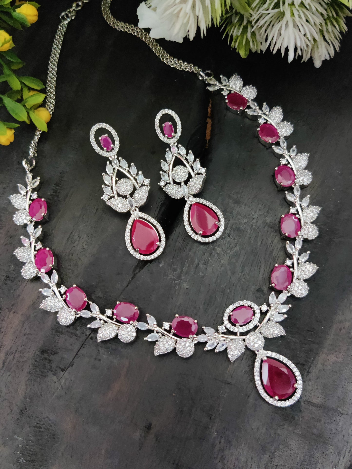 American Diamond Necklace Set