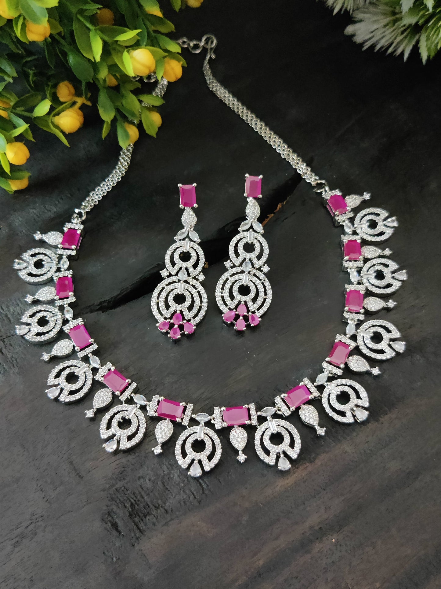 American Diamond Necklace Set