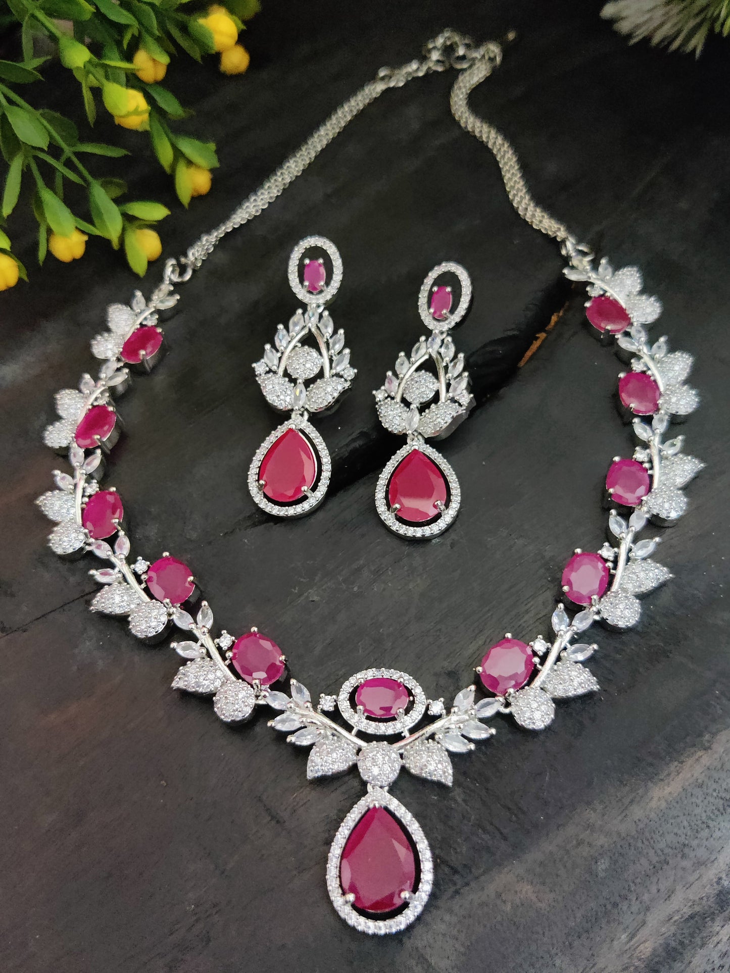 American Diamond Necklace Set