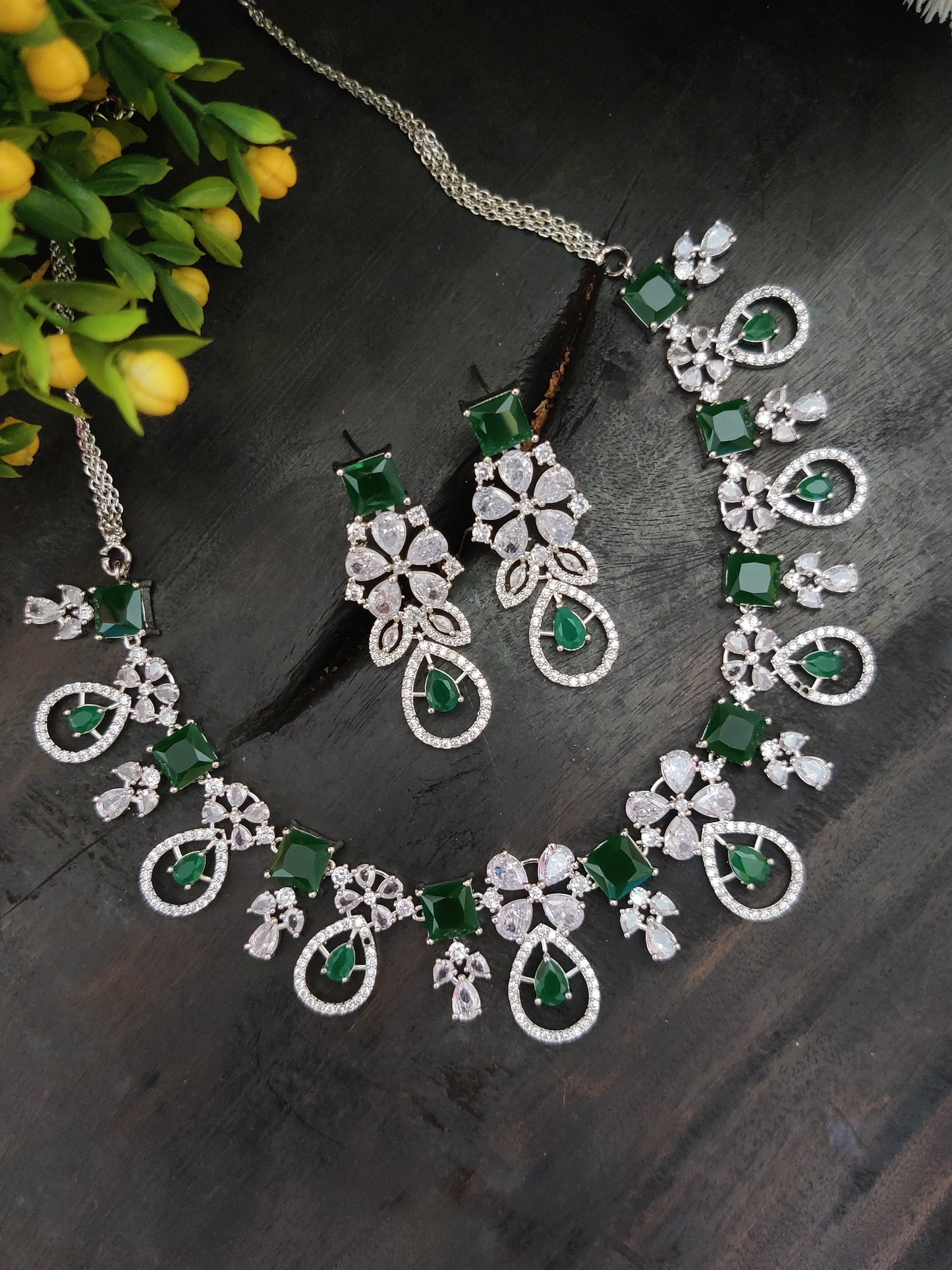 American Diamond Necklace Set